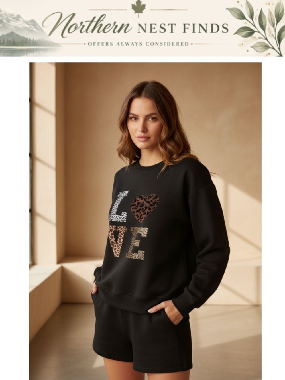 Oversize Sweatshirt Loose Fit Polyester Graphic Print Pullover